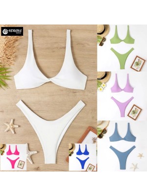 Costume Bagno Brasiliano 2 Pezzi Bikini Mare Donna Vita Alta Swimsuit 550168